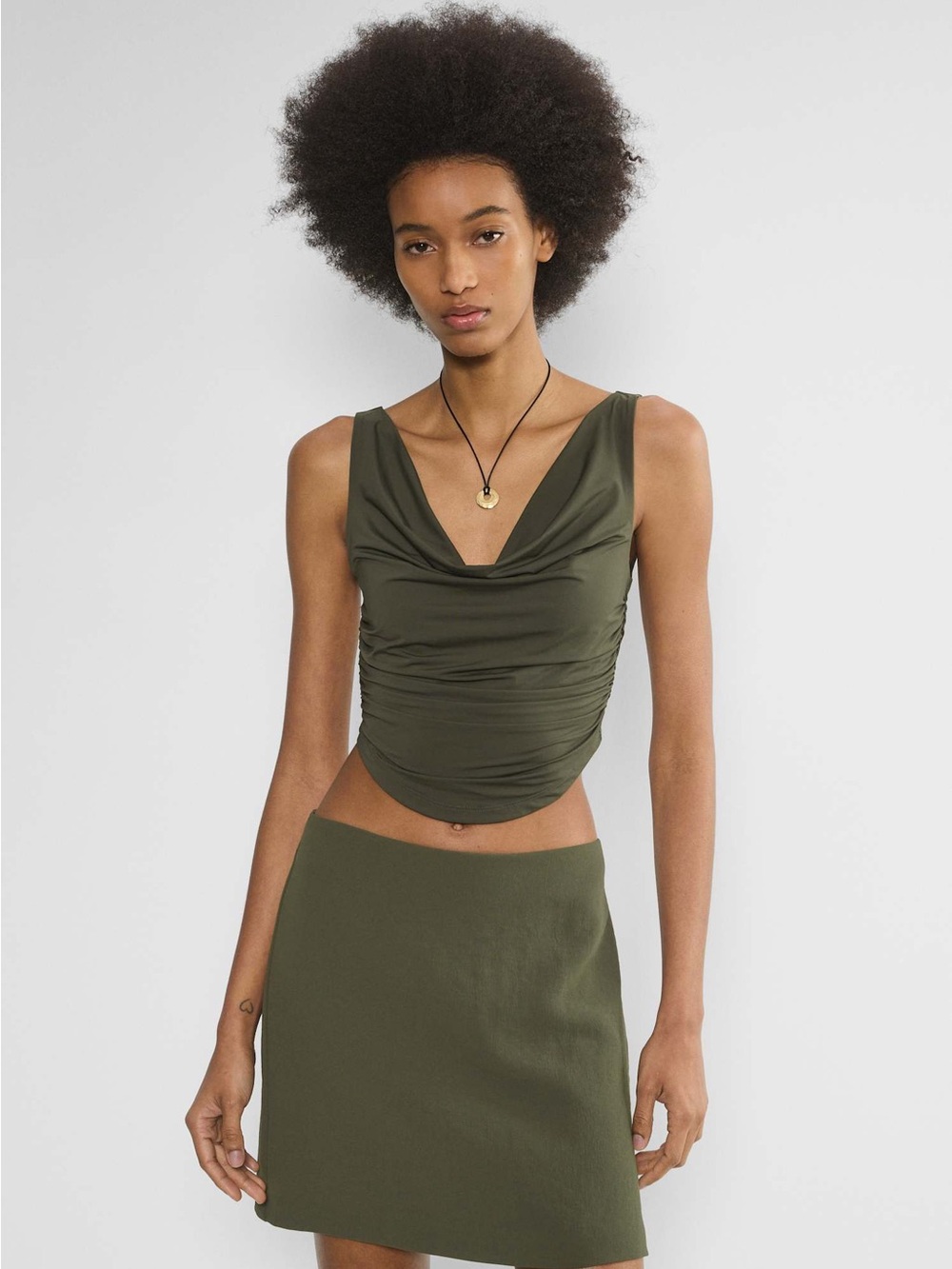 Wilfred Cowl Tank Top parfait crop Green party going out M perfect condition